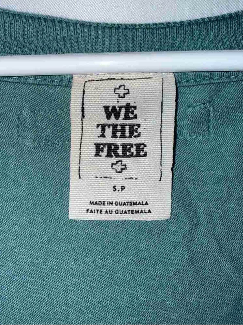 We The Free Men's V-Neck Pocket Tee in Teal Green - Picture 3 of 4